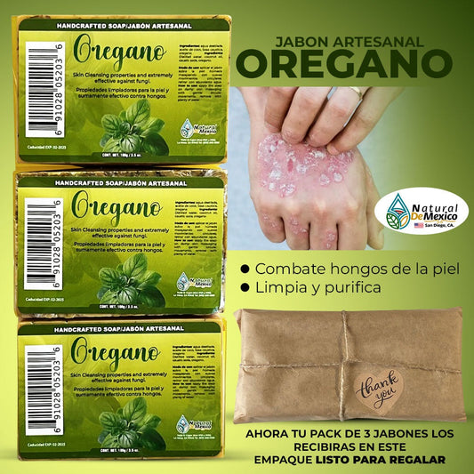 3 Pack Oregano Jabon de Barra Bar Soap