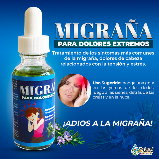 Gotas Naturales para la Migraña tratamiento de los sintomas mas comunes